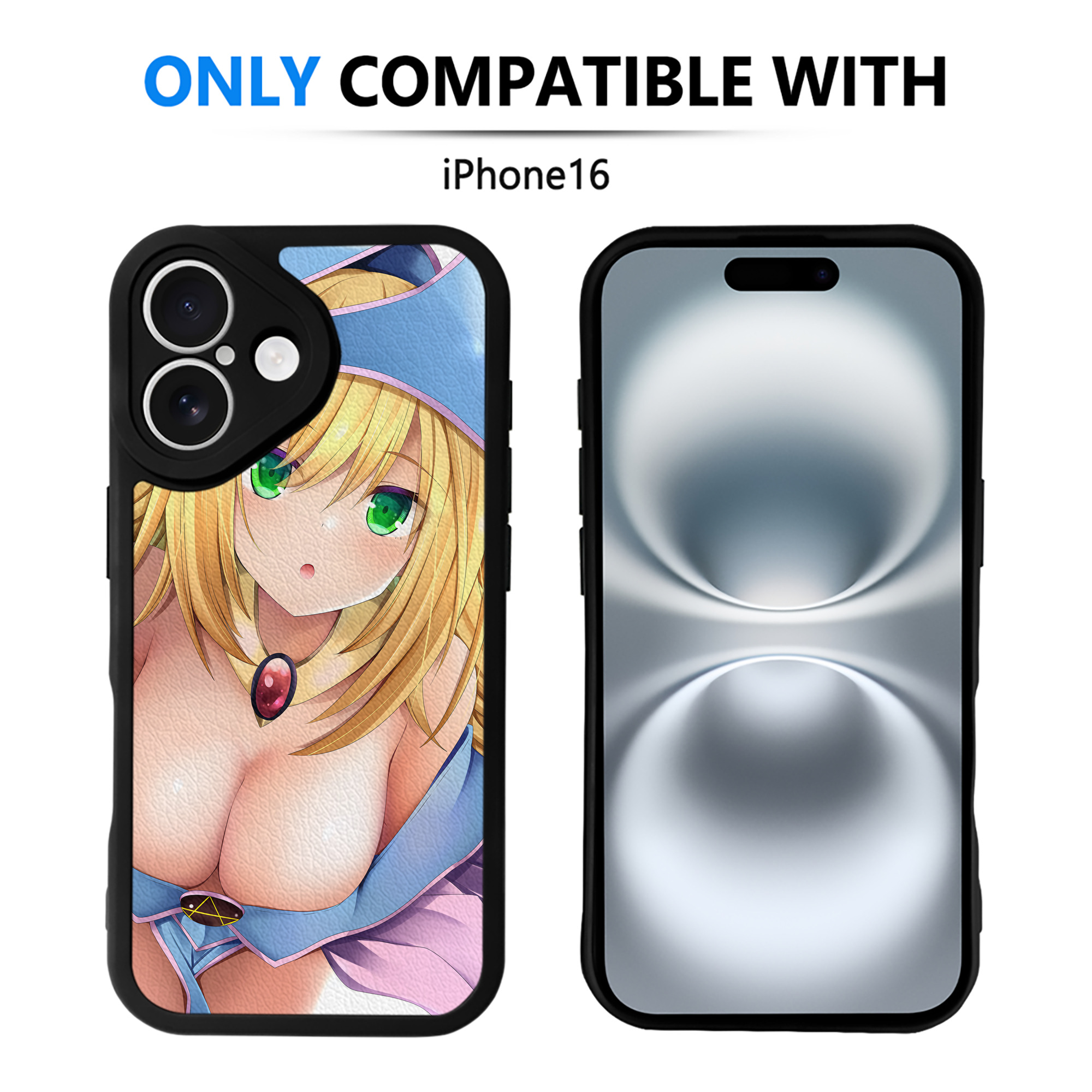 （画像用） 遊☆戯☆王 Yu-Gi-Oh! 【iPhone 16シリーズ対応】シリコンスマホケース（レザー調） 材質：シリコン